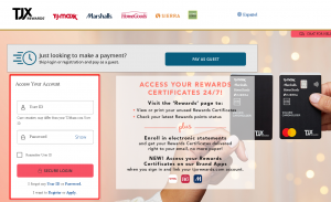 TJX MasterCard Login