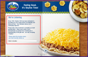 Skyline Chili Guest Satisfaction Survey