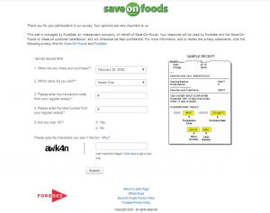 Save-On-Foods Customer Service Survey