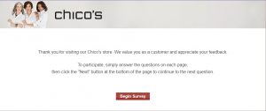 Chico’s Customer Satisfaction Survey